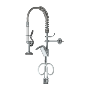 ALUIDS Pre-Rinse Unit: Short Height, Single Hole Deck Mount, High Flow Spray Valve(C8221)